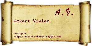 Ackert Vivien névjegykártya