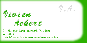 vivien ackert business card